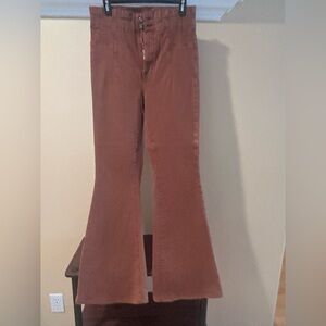 Free People We The Free Rust Ultra High Waist Jeans